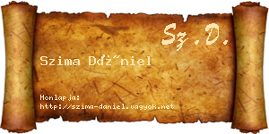 Szima Dániel névjegykártya